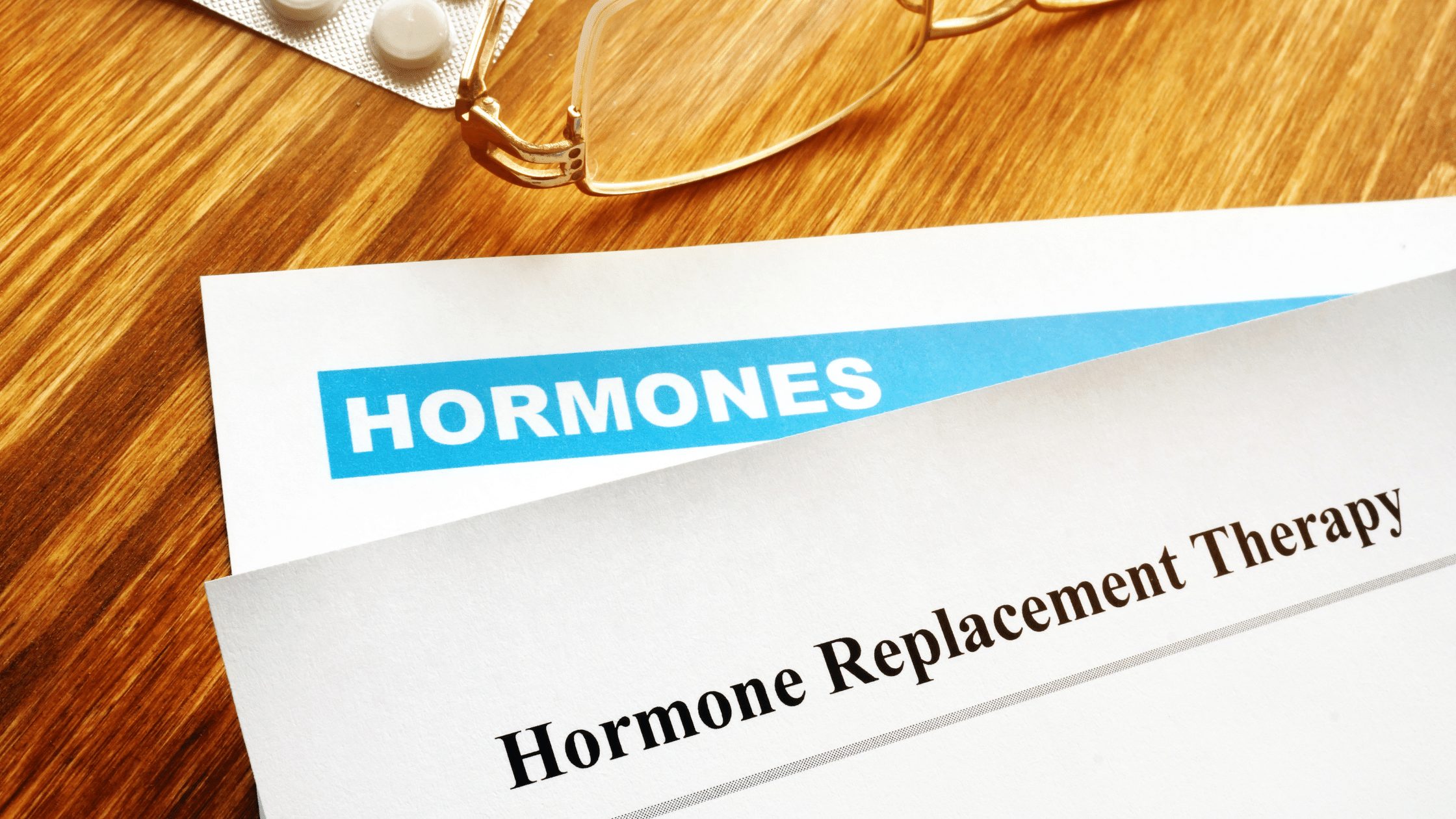 Hormone Replacement Therapy printed on a graphic